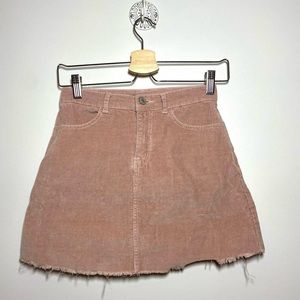 PINK BRANDY MELVILLE CORDUROY MINI SKIRT